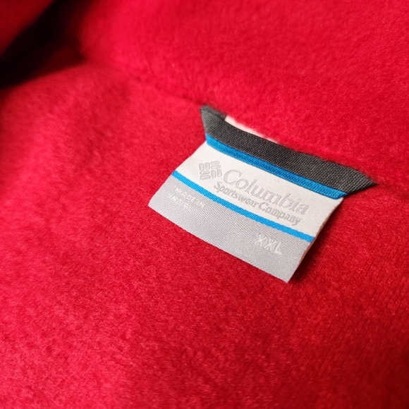 Columbia Red Zip Up Fleece Vest - Picture 4 of 6